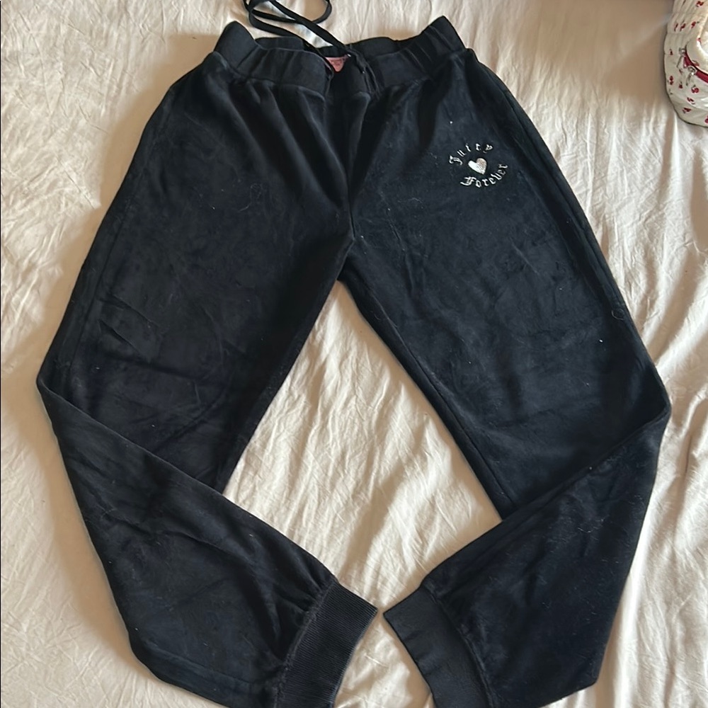 Juicy Couture Black Sweatpants Tapered Fit